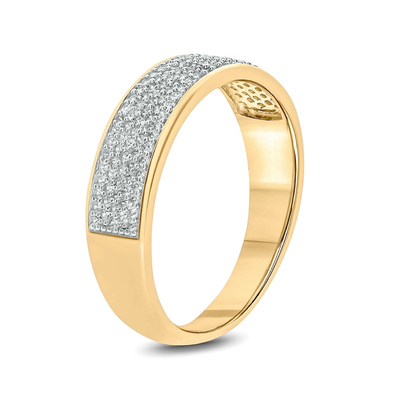 Main Image 2 of 1/2 CT. T.W. Diamond Multi-Row Wedding Band in 14K Gold