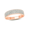 Thumbnail Image 1 of 1/2 CT. T.W. Diamond Multi-Row Wedding Band in 14K Rose Gold