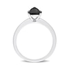 Thumbnail Image 4 of 1 CT. Cushion-Cut Black Diamond Solitaire Ring in 10K White Gold