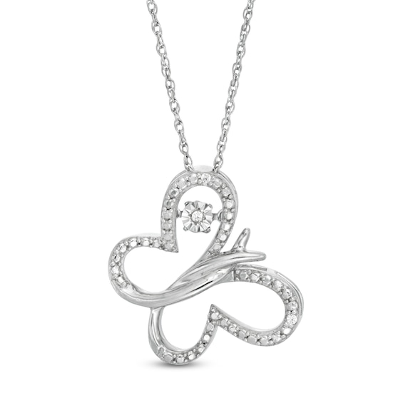 Unstoppable Love™ Diamond Accent Tilted Butterfly Pendant in Sterling Silver Unstoppable Love™ Diamond Accent Tilted Butterfly Pendant in Sterling Silver