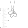 Thumbnail Image 3 of Diamond Accent Tilted Butterfly Pendant in Sterling Silver