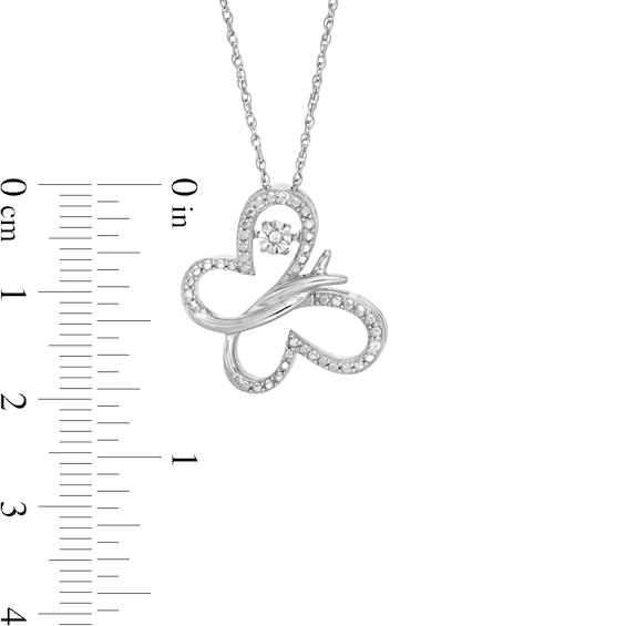 Unstoppable Love™ Diamond Accent Tilted Butterfly Pendant in Sterling Silver Unstoppable Love™ Diamond Accent Tilted Butterfly Pendant in Sterling Silver