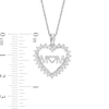 Thumbnail Image 3 of 1/15 CT. T.W. Diamond "MOM" Shadow Heart Pendant in Sterling Silver