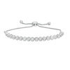 Thumbnail Image 0 of 1/10 CT. T.W. Diamond Vintage-Style Bolo Bracelet in Sterling Silver - 9.5"
