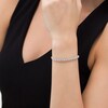 Thumbnail Image 2 of 1/10 CT. T.W. Diamond Vintage-Style Bolo Bracelet in Sterling Silver - 9.5"