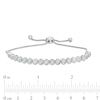 Thumbnail Image 2 of 1/10 CT. T.W. Diamond Vintage-Style Bolo Bracelet in Sterling Silver - 9.5"