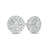 Thumbnail Image 1 of 1/4 CT. T.W. Multi-Diamond Frame Stud Earrings in Sterling Silver