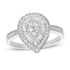 Thumbnail Image 1 of 3/8 CT. T.W. Composite Teardrop Diamond Frame Vintage-Style Ring in Sterling Silver