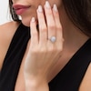 Thumbnail Image 2 of 3/8 CT. T.W. Composite Teardrop Diamond Frame Vintage-Style Ring in Sterling Silver