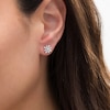 1/4 CT. T.W. Diamond Flower Stud Earrings in Sterling Silver