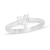 1/2 CT. Heart-Shaped Diamond Solitaire Ring in 14K White Gold (I/I2)