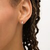 Thumbnail Image 2 of 1/2 CT. T.W. Certified Oval Diamond Solitaire Stud Earrings in 14K White Gold (I/I2)