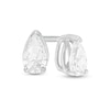 Thumbnail Image 1 of 1/2 CT. T.W. Certified Pear-Shaped Diamond Solitaire Stud Earrings in 14K White Gold (I/I1)