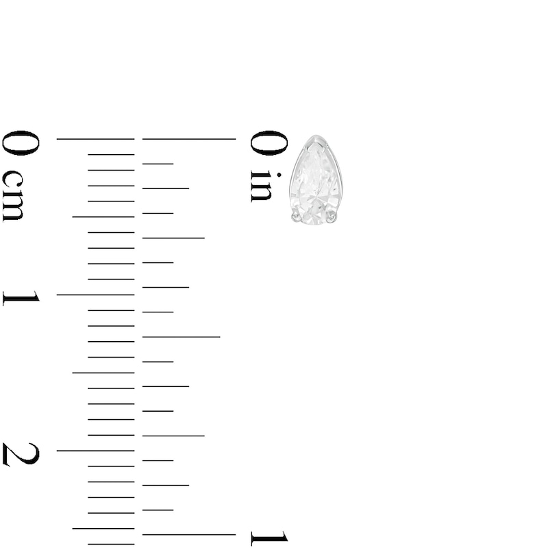 Main Image 3 of 1/2 CT. T.W. Certified Pear-Shaped Diamond Solitaire Stud Earrings in 14K White Gold (I/I1)
