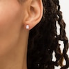 Thumbnail Image 2 of 1/2 CT. T.W. Certified Emerald-Cut Diamond Solitaire Stud Earrings in 14K White Gold (I/I1)