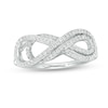 Thumbnail Image 1 of 1/5 CT. T.W. Diamond Sideways Layered Infinity Ring in Sterling Silver