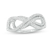 Thumbnail Image 0 of 1/5 CT. T.W. Diamond Sideways Layered Infinity Ring in Sterling Silver