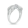 Thumbnail Image 2 of 1/5 CT. T.W. Diamond Sideways Layered Infinity Ring in Sterling Silver