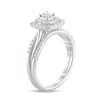 Thumbnail Image 2 of 3/8 CT. T.W. Princess-Cut Quad Diamond Cushion Frame Bridal Set in 10K White Gold