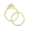 Thumbnail Image 4 of 3/8 CT. T.W. Princess-Cut Quad Diamond Cushion Frame Bridal Set in 10K Gold