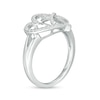 Thumbnail Image 3 of 1/4 CT. T.W. Diamond Tilted Heart with Infinity Ring in Sterling Silver
