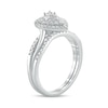 Thumbnail Image 1 of 3/8 CT. T.W. Composite Diamond Teardrop Frame Bridal Set in 10K White Gold