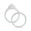 Thumbnail Image 4 of 3/8 CT. T.W. Composite Diamond Teardrop Frame Bridal Set in 10K White Gold