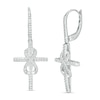 Thumbnail Image 1 of 1/3 CT. T.W. Diamond Cross with Infinity Drop Earrings in Sterling Silver