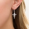 Thumbnail Image 2 of 1/3 CT. T.W. Diamond Cross with Infinity Drop Earrings in Sterling Silver