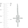 1/3 CT. T.W. Diamond Cross with Infinity Drop Earrings in Sterling Silver