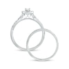Thumbnail Image 4 of 1/2 CT. T.W. Oval Diamond Frame Twist Shank Bridal Set in 10K White Gold