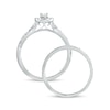 Thumbnail Image 3 of 1/2 CT. T.W. Oval Diamond Frame Twist Shank Bridal Set in 10K White Gold