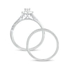 Thumbnail Image 4 of 1/2 CT. T.W. Pear-Shaped Diamond Frame Twist Shank Bridal Set in 10K White Gold