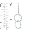 Thumbnail Image 3 of 1/5 CT. T.W. Diamond Interlocking Circles Drop Earrings in Sterling Silver