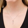 Thumbnail Image 2 of 1/4 CT. T.W. Diamond Heart-Top Key with Infinity Ribbon Pendant in Sterling Silver
