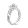 Thumbnail Image 2 of 5/8 CT. T.W. Diamond Cushion Frame Split Shank Bridal Set in 10K White Gold