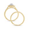 Thumbnail Image 4 of 5/8 CT. T.W. Diamond Double Cushion Frame Multi-Row Bridal Set in 10K Gold