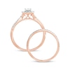 Thumbnail Image 4 of 1/2 CT. T.W. Princess-Cut Diamond Frame Twist Shank Bridal Set in 10K Rose Gold