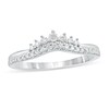 Thumbnail Image 1 of 1/5 CT. T.W. Diamond Crown Contour Wedding Band in 10K White Gold