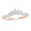 Thumbnail Image 1 of 1/5 CT. T.W. Diamond Crown Contour Wedding Band in 10K Rose Gold