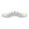 Thumbnail Image 3 of 1/5 CT. T.W. Diamond Crown Contour Wedding Band in 10K Rose Gold