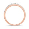 Thumbnail Image 4 of 1/5 CT. T.W. Diamond Crown Contour Wedding Band in 10K Rose Gold