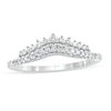 Thumbnail Image 1 of 1/5 CT. T.W. Diamond Crown Contour Vintage-Style Anniversary Band in 10K White Gold
