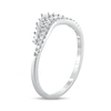 Thumbnail Image 2 of 1/5 CT. T.W. Diamond Crown Contour Vintage-Style Anniversary Band in 10K White Gold