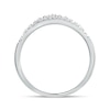 Thumbnail Image 4 of 1/5 CT. T.W. Diamond Crown Contour Vintage-Style Anniversary Band in 10K White Gold