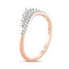 Thumbnail Image 2 of 1/5 CT. T.W. Diamond Crown Contour Vintage-Style Anniversary Band in 10K Rose Gold