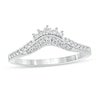 Thumbnail Image 1 of 1/5 CT. T.W. Diamond Tiara Contour Vintage-Style Wedding Band in 10K White Gold