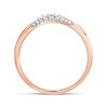 Thumbnail Image 4 of 1/5 CT. T.W. Diamond Tiara Contour Vintage-Style Wedding Band in 10K Rose Gold