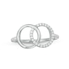 Thumbnail Image 1 of 1/5 CT. T.W. Diamond Interlocking Circles Ring in Sterling Silver