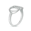 Thumbnail Image 3 of 1/5 CT. T.W. Diamond Interlocking Circles Ring in Sterling Silver